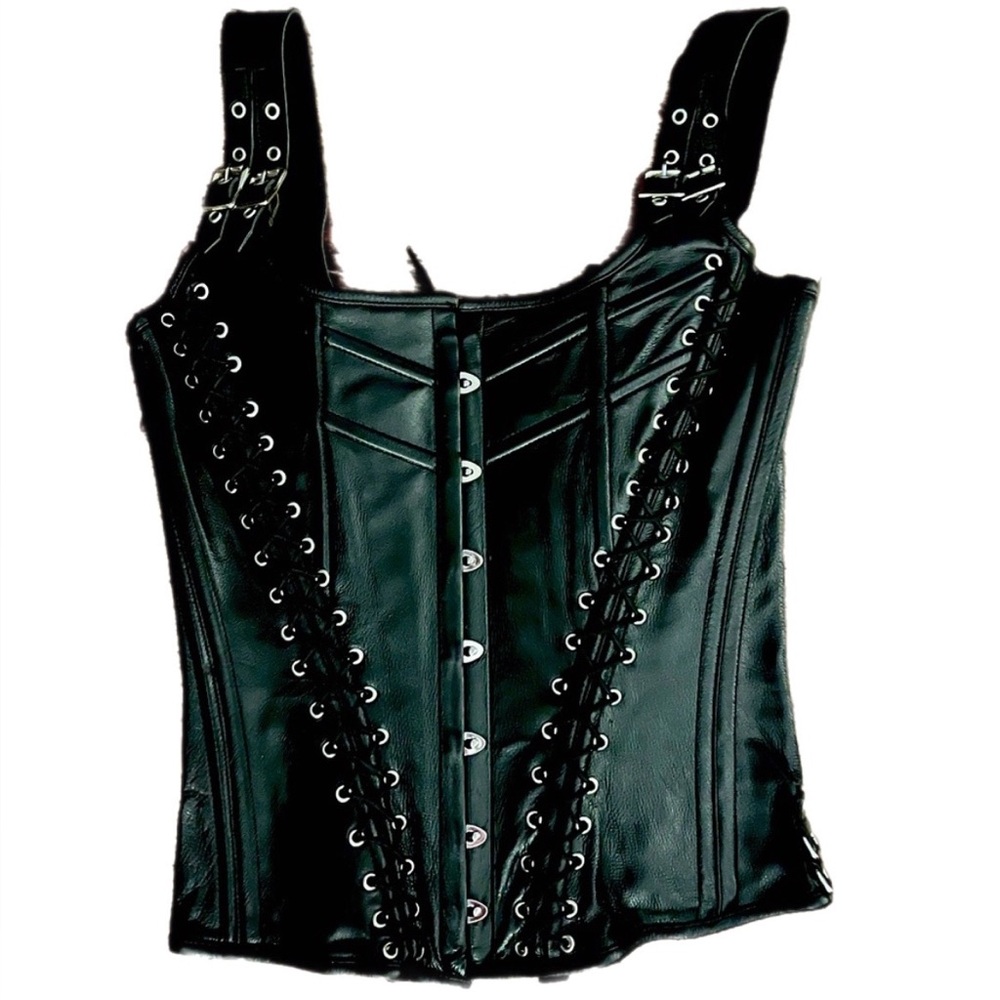 Black Leather Corset